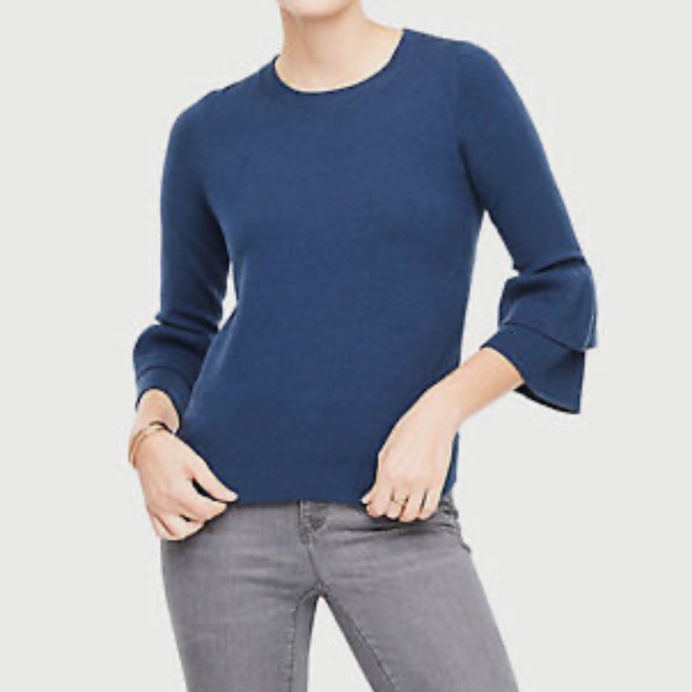 Premise Blue Ruffled Blouse - Picture 6 of 7